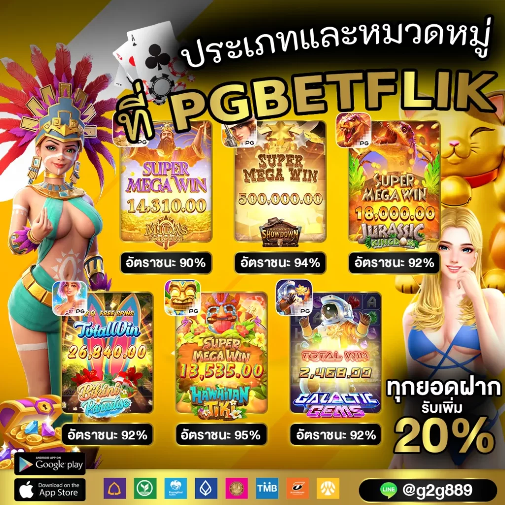 ประเภทและหมวดหมู่ ที่ PGBETFLIK